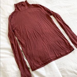 Maroon Turtle Neck Shirt